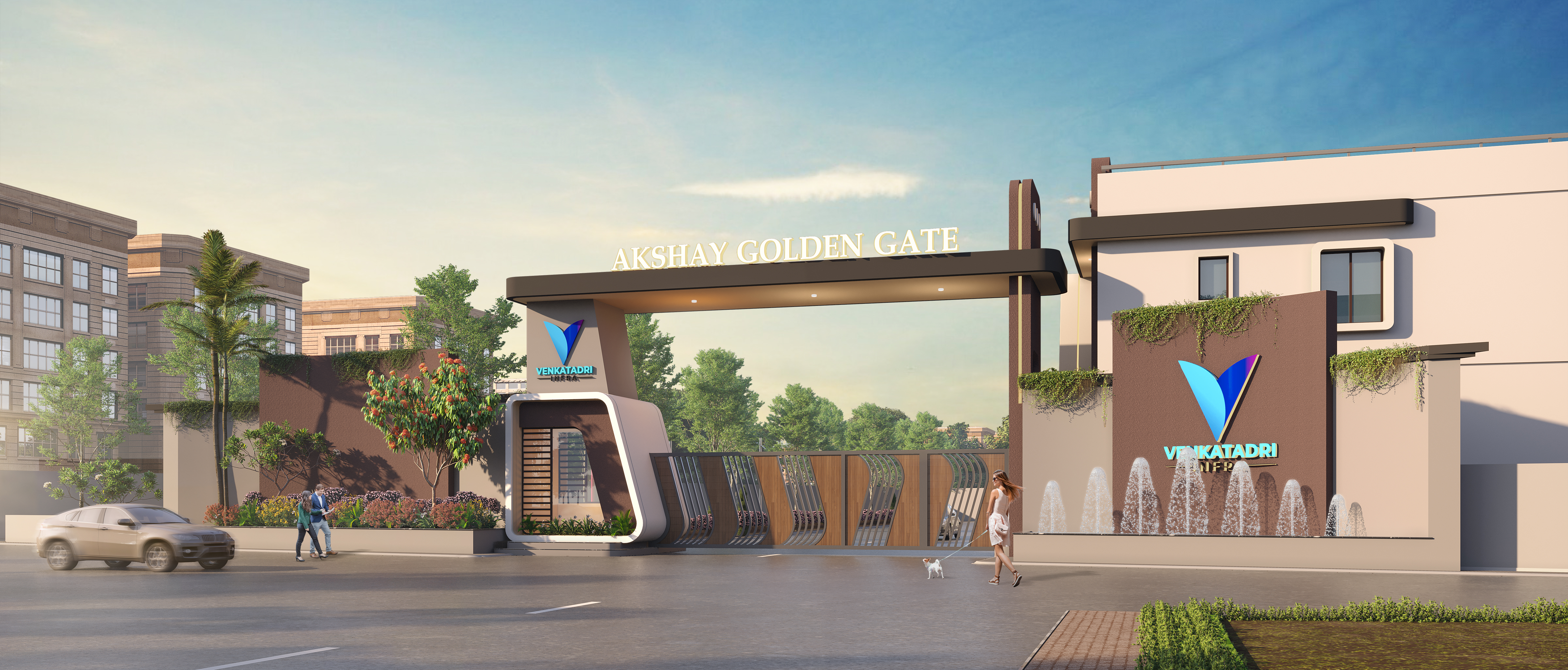 Akshay Golden Gate Master Entrance Render